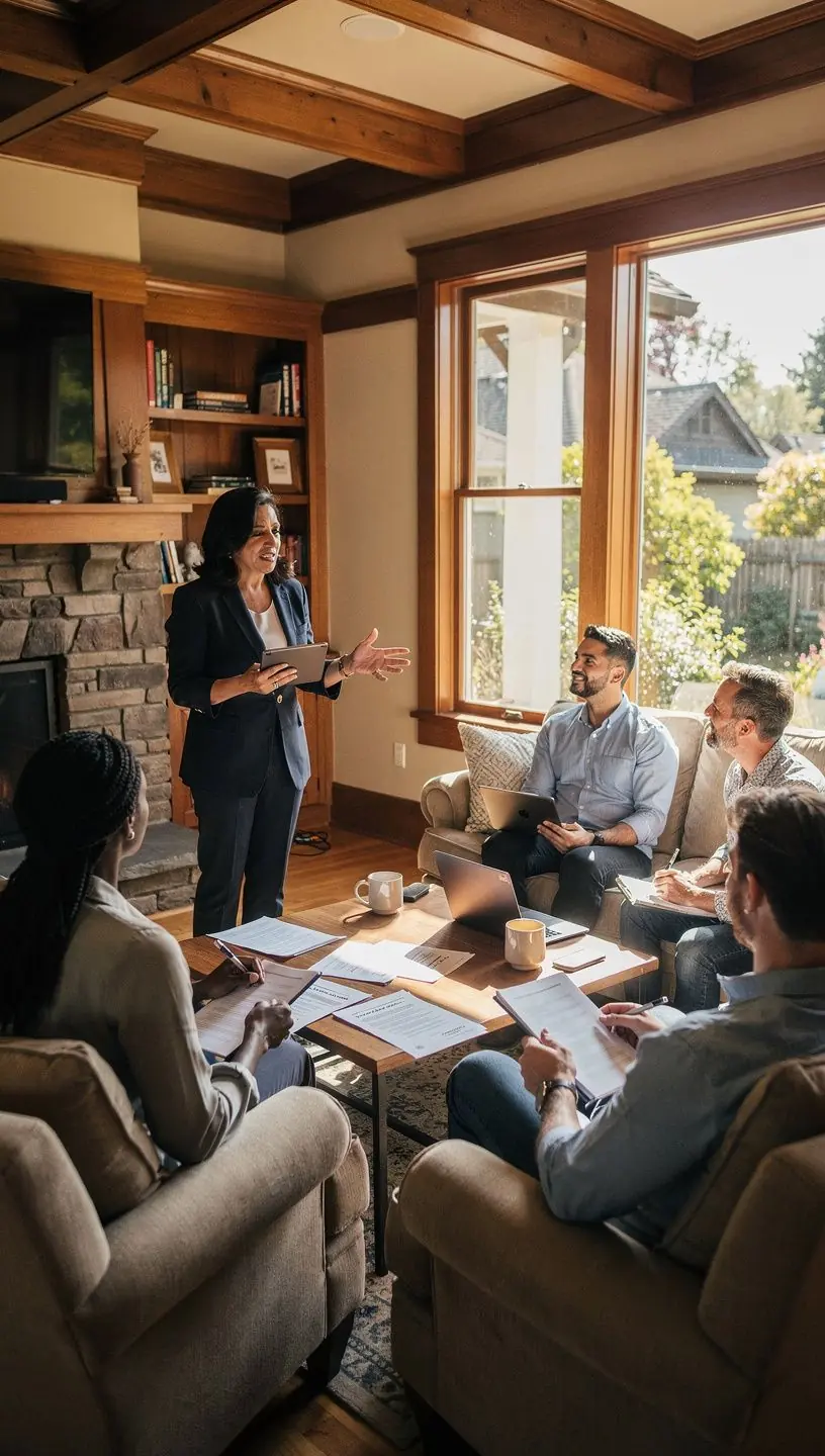 Красивая резиденция в стиле ремесленника с характерными архитектурными деталями и высококачественной отделкой.